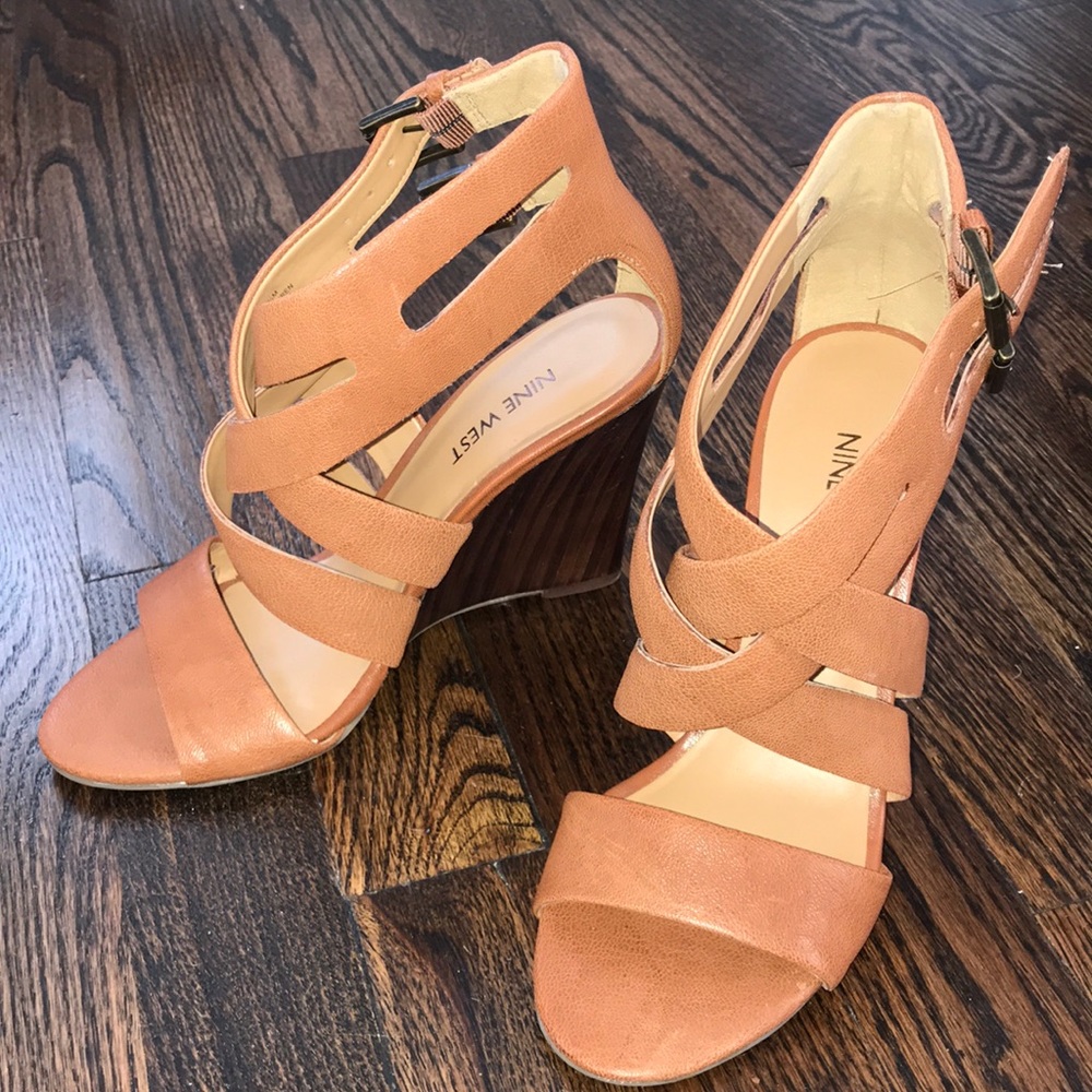 Brown Nine West Wedges